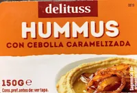 Hummus con cebolla caramelizada