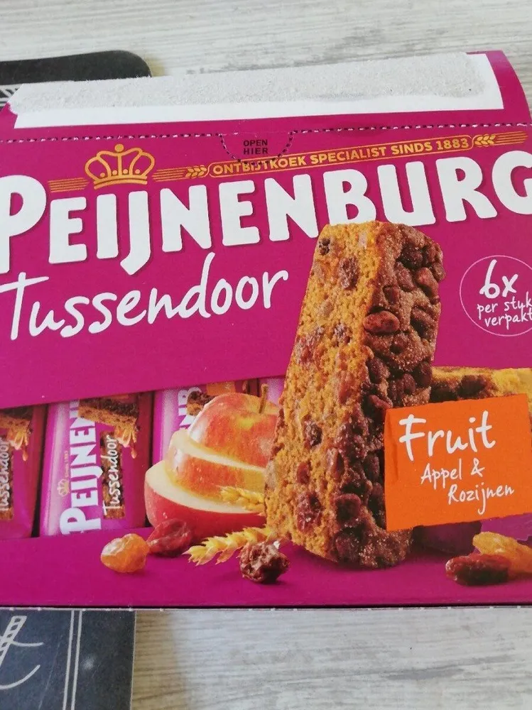Tussendor fruit appel & rozijnen