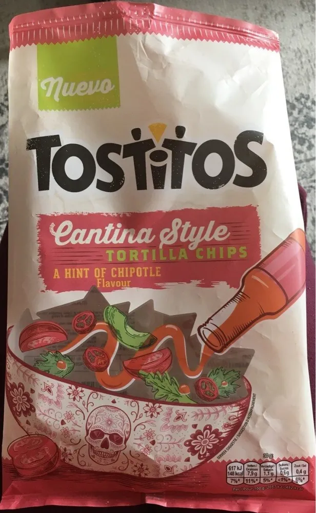 Cantina Style Tortilla Chips a hint of chipotle flavour