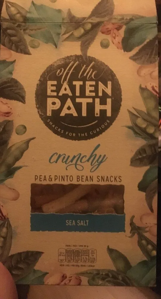 Crunchy pea & pinto bean snacks
