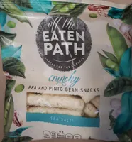 Crunchy pea and pinto bean snacks