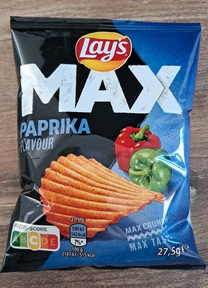 Lay's MAX PRIKA FLAVOUR NUTRI-SCORE ABCDE 27.5 g 5