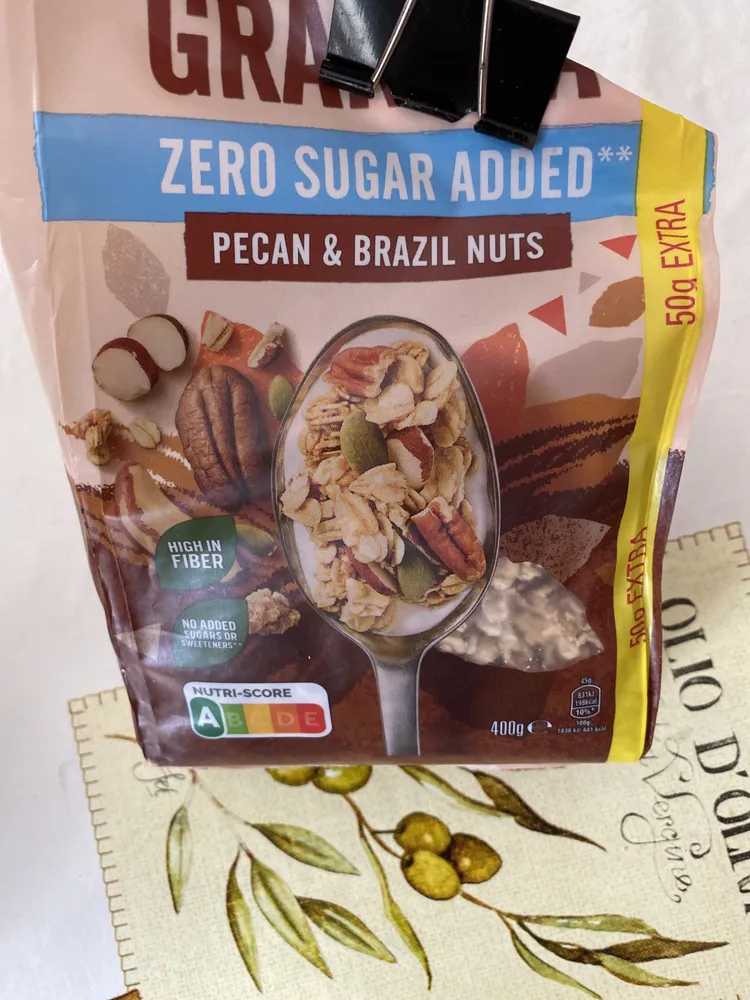 Quaker Zero Sugar Added Granola Pecan- & Paranoten 400 gr