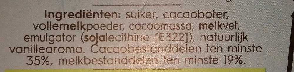 Chocoladeletter melk