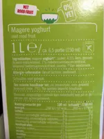 Magere yoghurt rood fruit