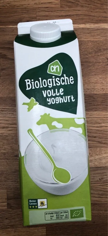 Biologische volle yoghurt