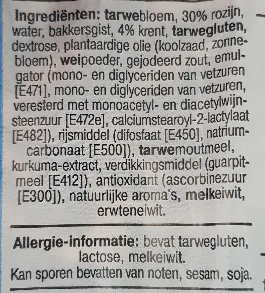 AH Extra lang lekker rozijnen krentenbollen