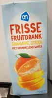Frisse fruitdrank sinaasappel citroen met sprankelend water