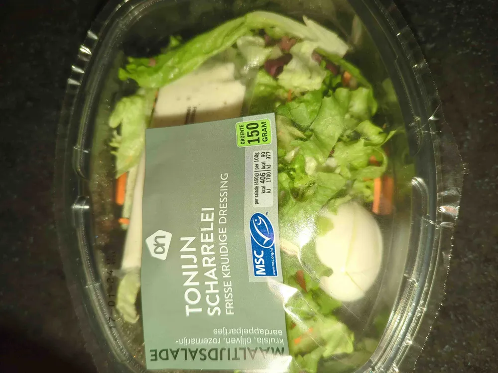 AH Basis maaltijdsalade tonijn scharrelei