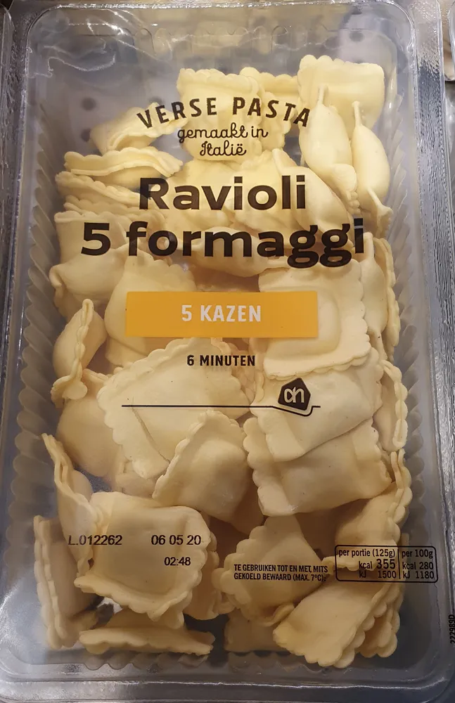 AH Verse ravioli 5 formaggio