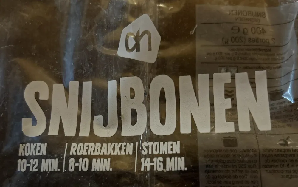 Snijbonen gesneden