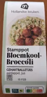 Bloemkool-broccolistampot gehaktballetjes