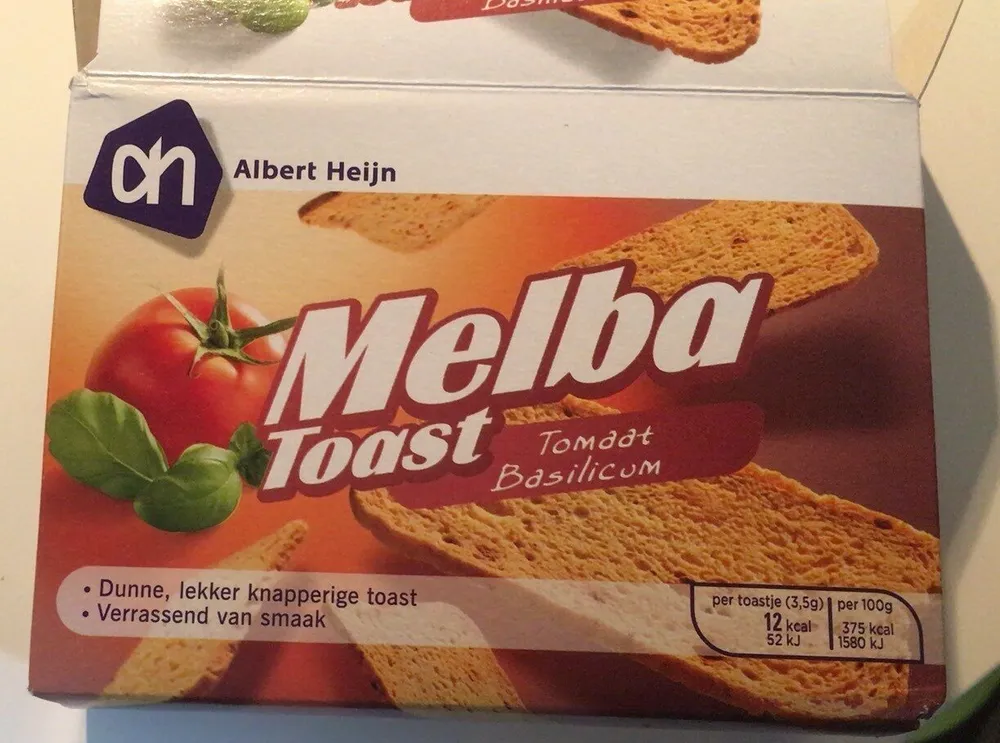 Melba toast tomaat