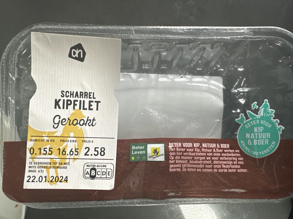Scharrel kipfilet gerookt