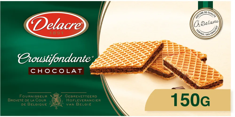 Delacre Croutifondante gaufrette chocolat - 150g
