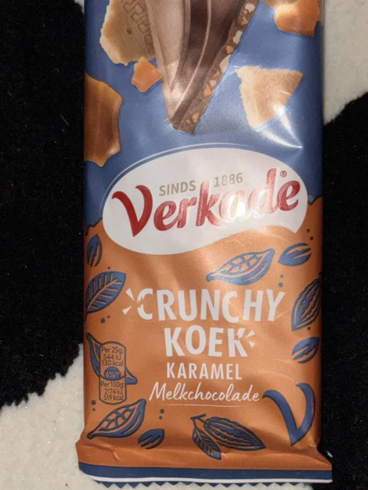 Verkade Crunchy Koek Reep Melk Karamel 90g
