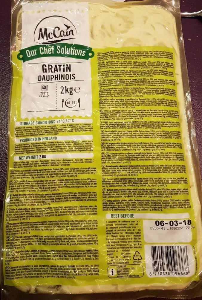 Gratin - Dauphinois - Zak 2 KG