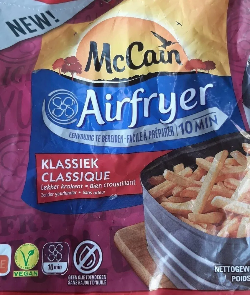 Diepvriesfriet voor airfryer