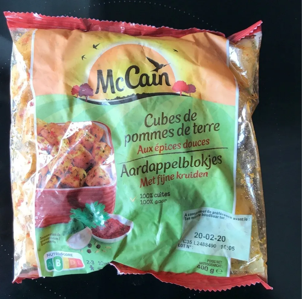 Cubes de pommes de terre