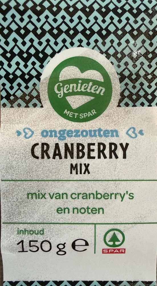 Ongezouten Cranberry Mix