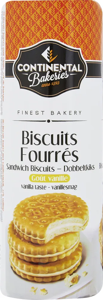 Biscuits fourrés vanille