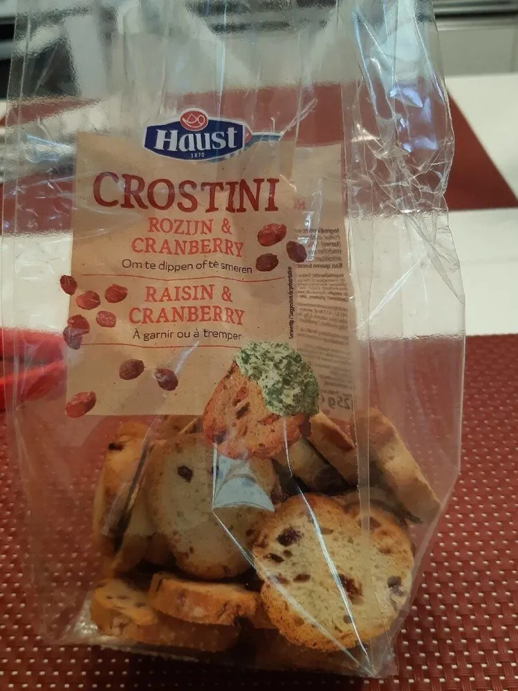Crostini rozijn & cranberry