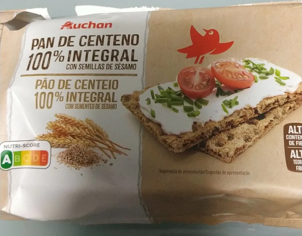 Pan de centeno integral con semillas de sésamo