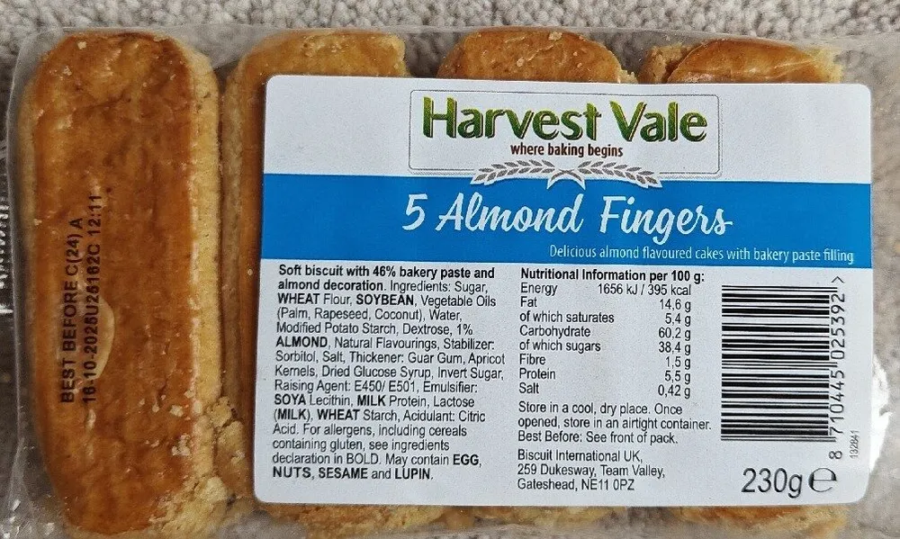 5 Almond Fingers