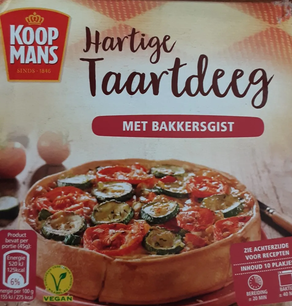 Hartige Taartdeeg met bakkersgist