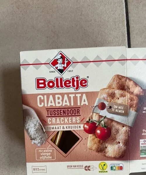 Ciabatta tussendoor crackers tomaat & kruiden