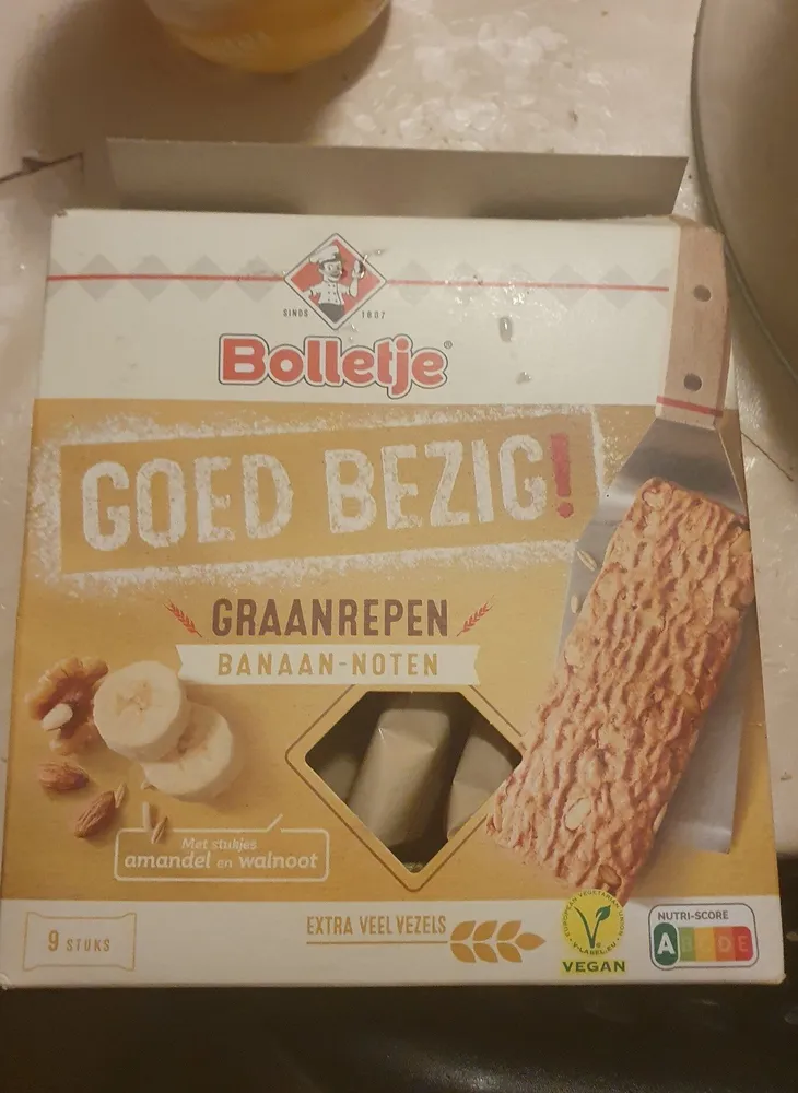 Goed bezig! Graanrepen banaan-9 noten