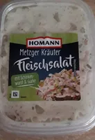 Kräuter Fleischsalat mit Schinkenwurst und Gurken