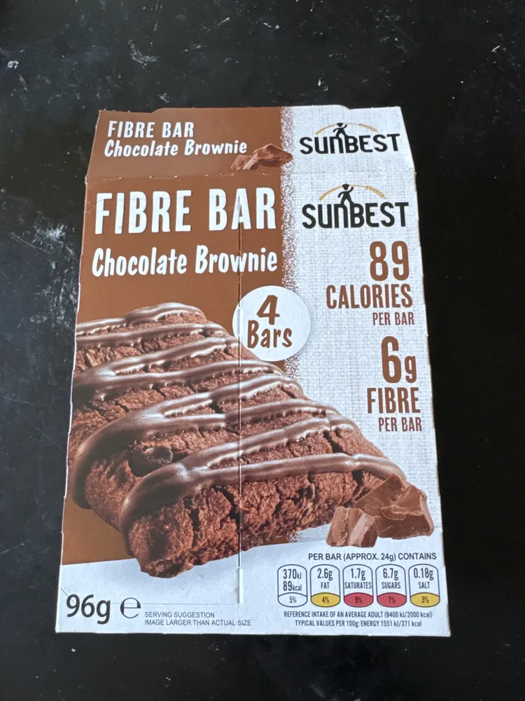 Chocolate Brownie fibre bar - Sunbest