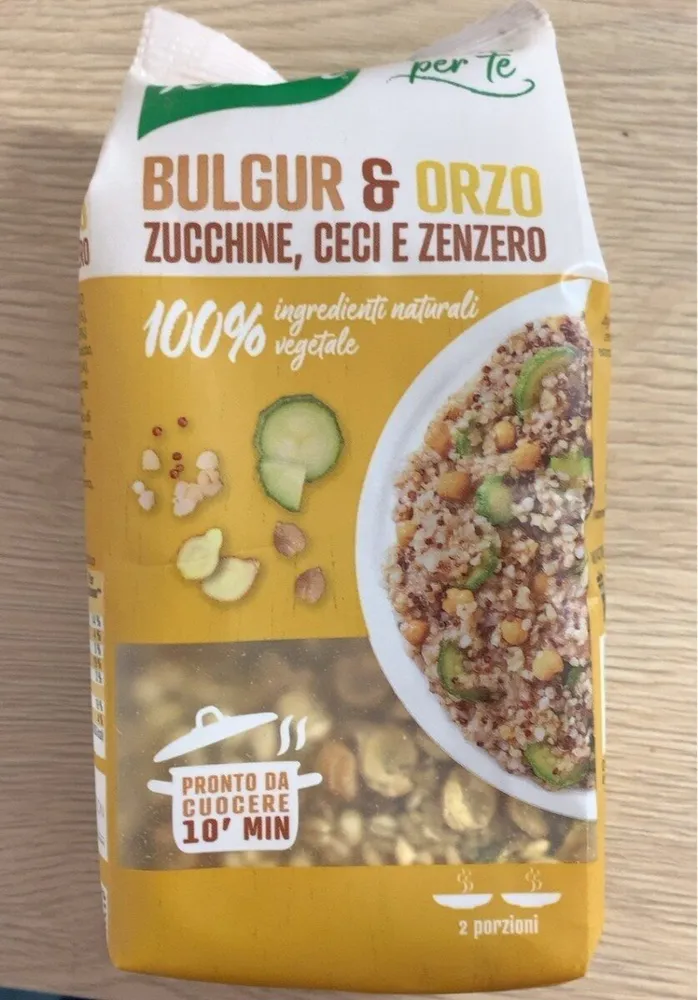 Bulgur & Orzo zucchine, ceci e zenzero