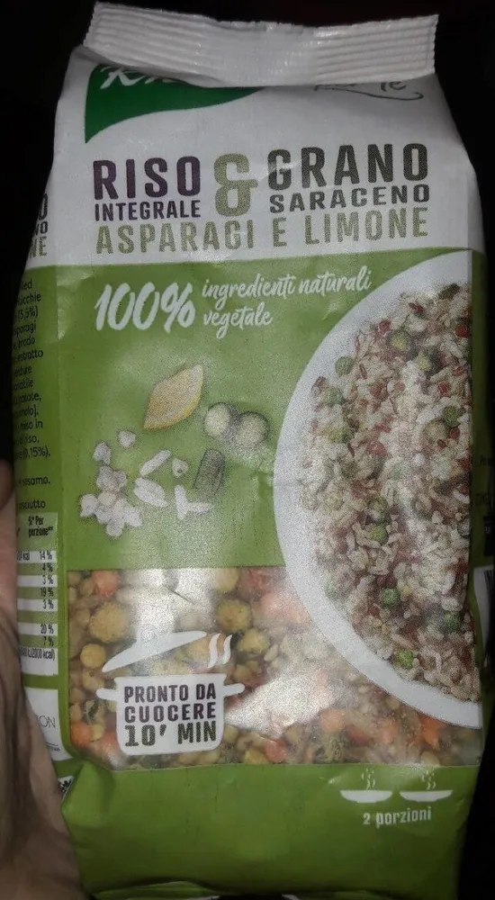 Riso integrale e grano saraceno asparagi e limone