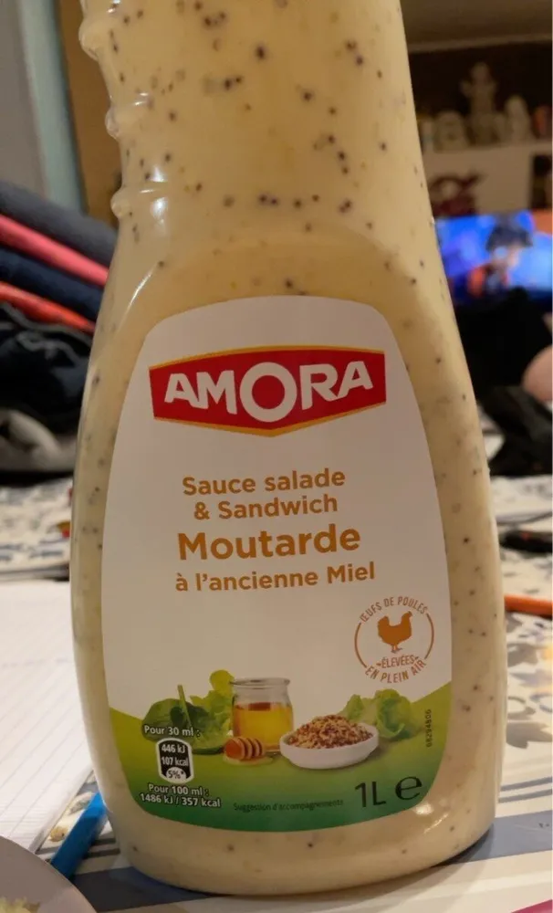 Amora Sauce Salade Moutarde à l'Ancienne et Miel 1L