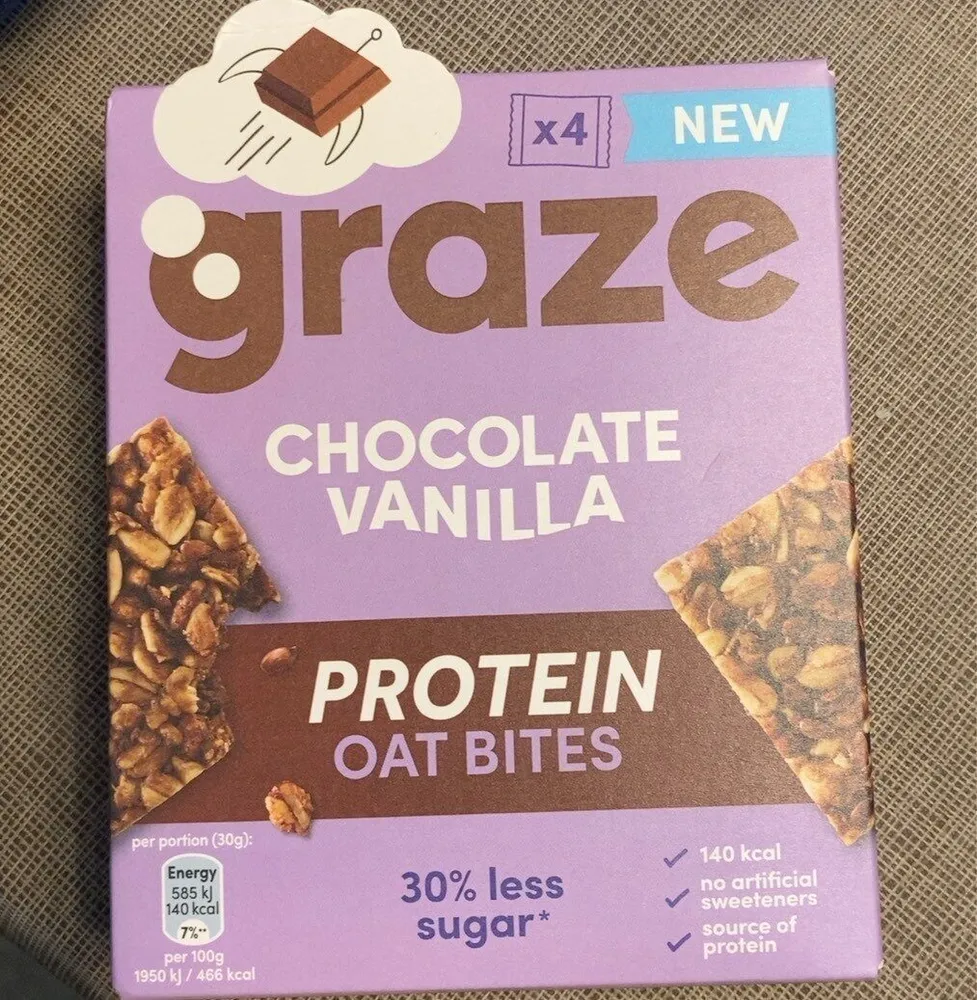 Chocolate vanilla protein oat bites