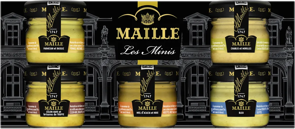 Maille Coffret Cadeau 5 Mini Moutardes Les Exclusives