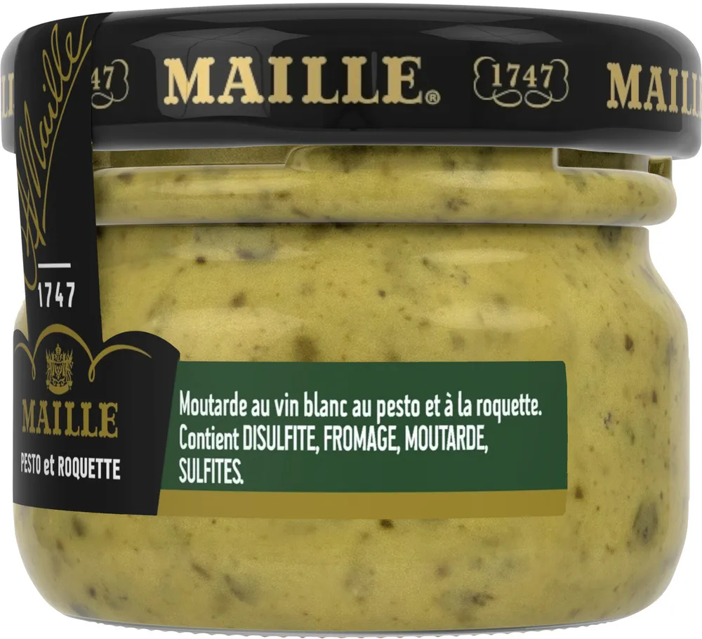 Maille Mini Moutarde au vin blanc Pesto et Roquette 25g