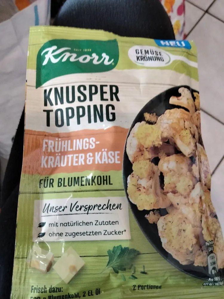 Knuspertopping Frühlingskräuter & Käse