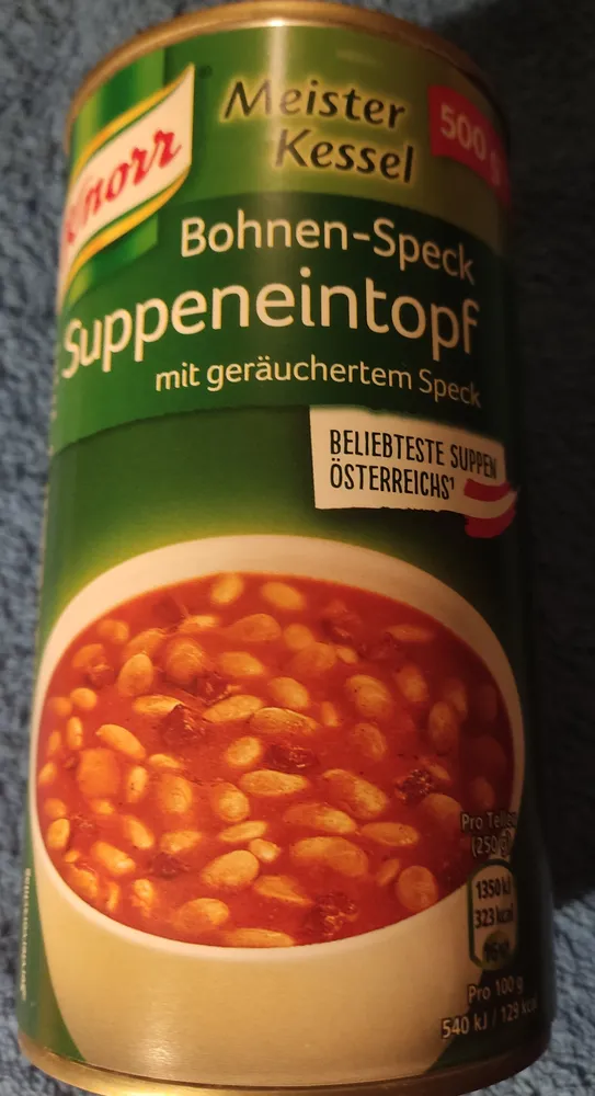 Bohnen-Speck Suppeneintopf mit geräuchertem Speck
