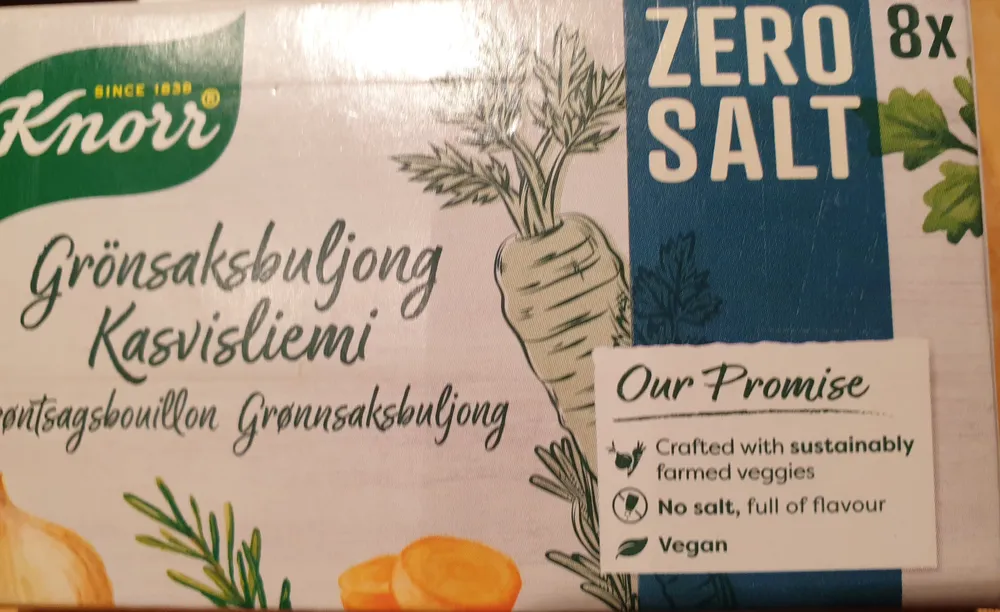 Knorr Grönsaksbuljong zero salt