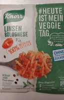 Linsen Bolognese 100 % Natürliche Zutaten