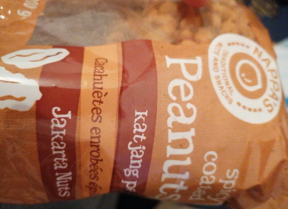 Spicy coated peanuts