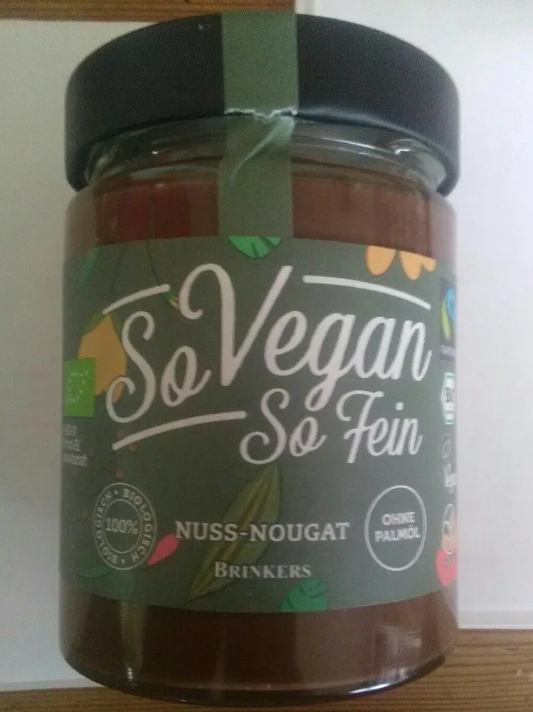 So vegan Nuss-Nougat So Vegan So Fein Nuss Nougat, 270 GR Glas