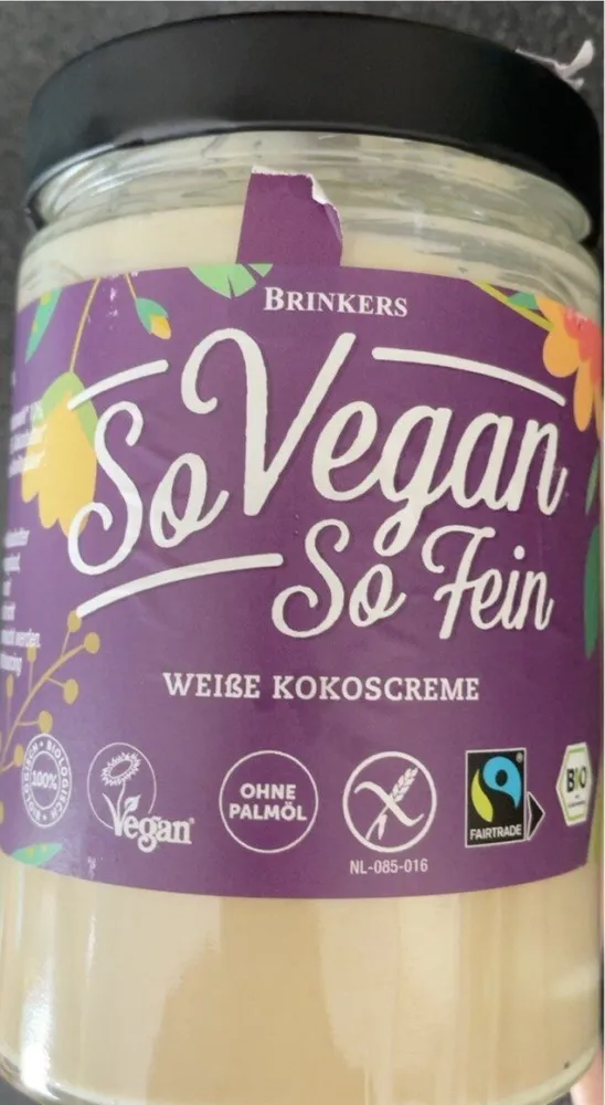 Weisse kokoscreme