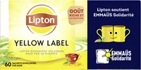 Lipton Yellow Label Thé Noir Opération Emmaüs 60 sachets