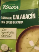 Crema de calabacín con queso de cabra