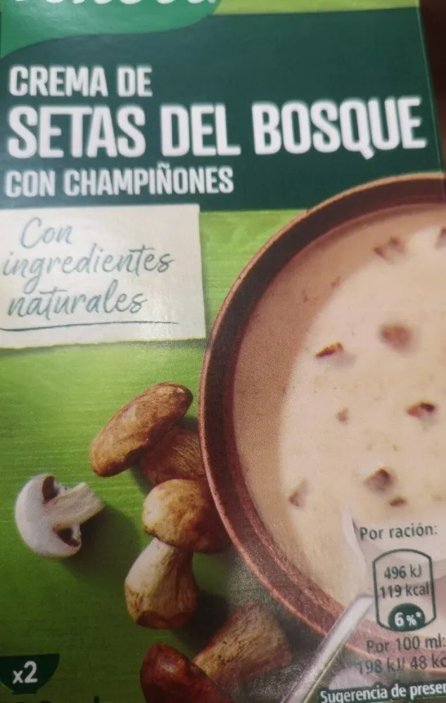 Crema de setas del crema de setasbosque con champiñones