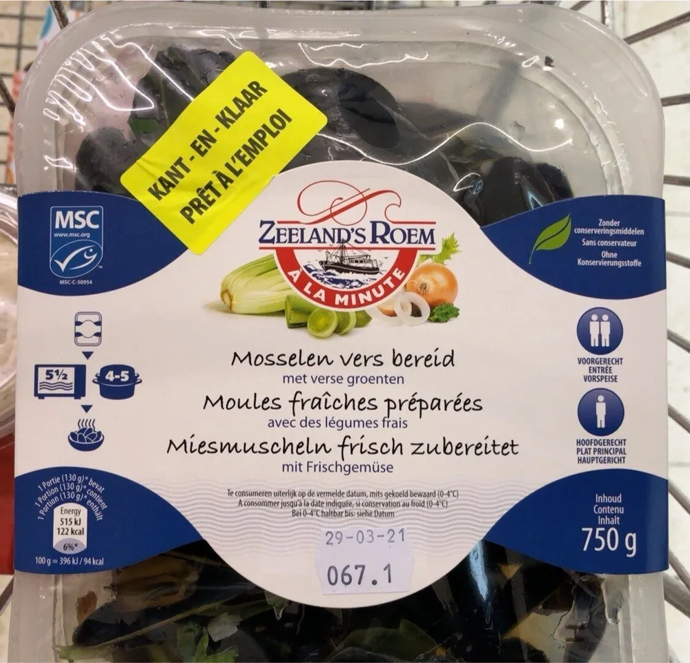 Moules fraiches - preparees a la minute
